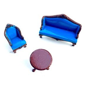 Vintage Mattel 1980’s Metal Furniture Kid’s Dollhouse Little People’s Toy